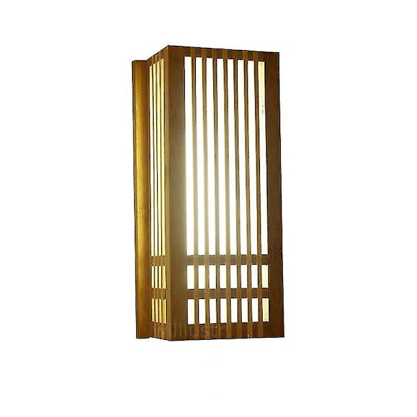 4w japansk stil vägglampa, sängkant massivt trä inomhus LED