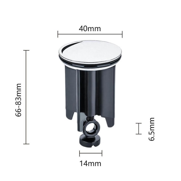 Universal handfat för badrum 40 Mm, Krom avloppsplugg, tillverkad