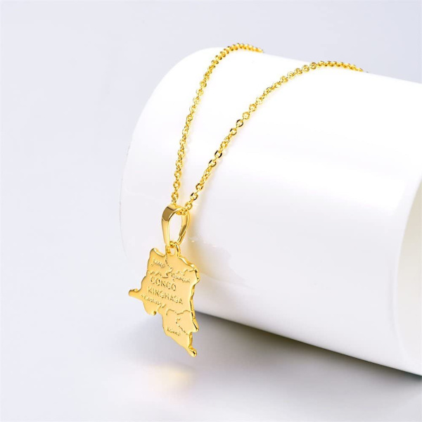 (Demokratiska republiken Kongo) Nation Map Pendant