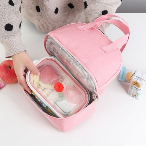 Studenter Portable Multi Function Lunch Bag Double Layer