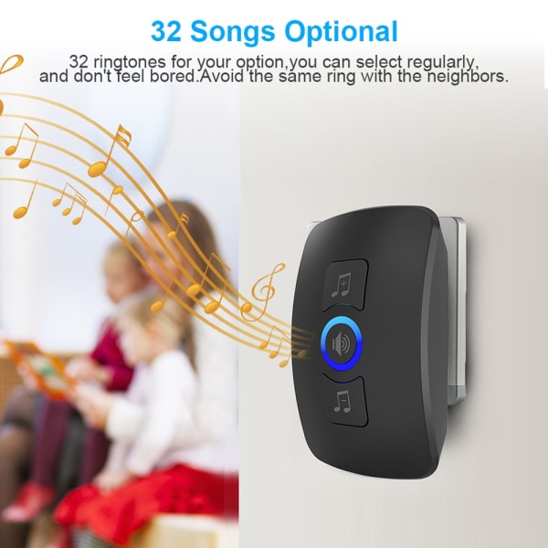 Trådlös dörrklocka Telefon Hem Voice Intercom Långdistans