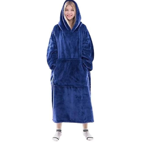 Bärbar filttröja för resor och utomhus Dark blue