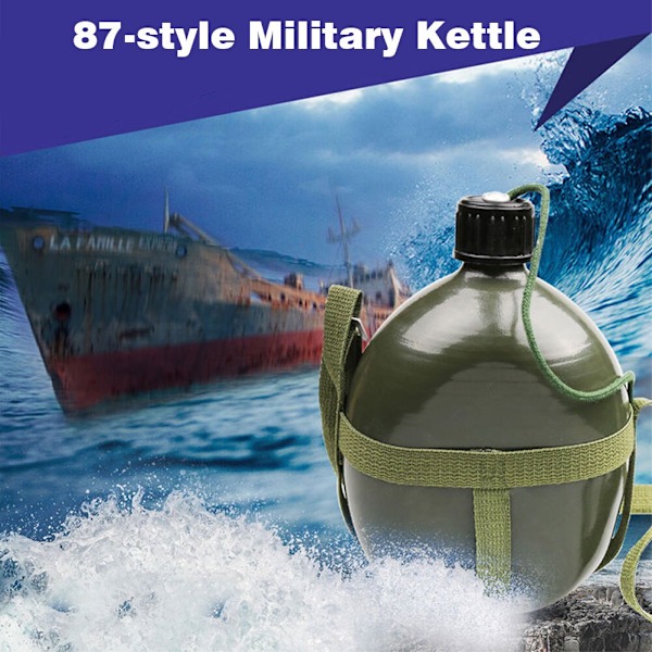 Aluminium Militär Armé Kolv Vin Vatten Flaska Matlagning Cup