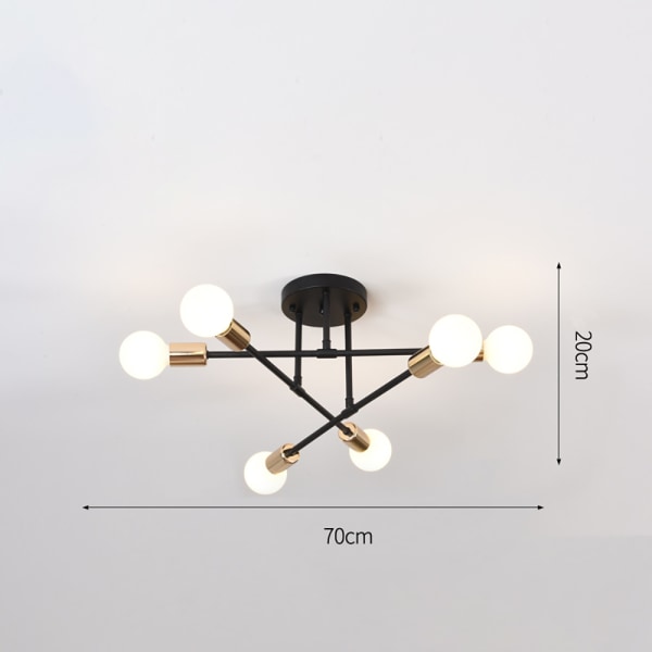 70CM Takljus Kreativ Belysning Takkrona Varm