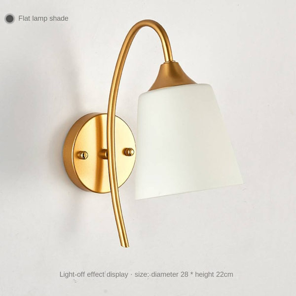 Vägglampa inomhus, modern minimalistisk ljus lyxstil, guld