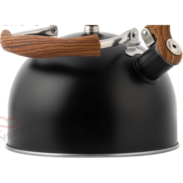 2,5L rostfritt stål visslande tekokare Wood Grain Anti