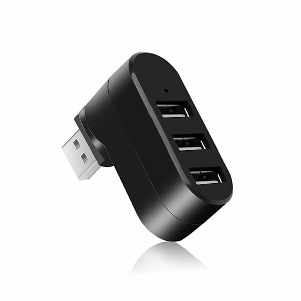 USB 2.0 Hub 3 Portar USB Hubs Mini Rotate Splitter Adapter