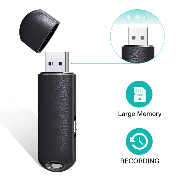 USB inspelare Liten röstaktiverad inspelare Mini