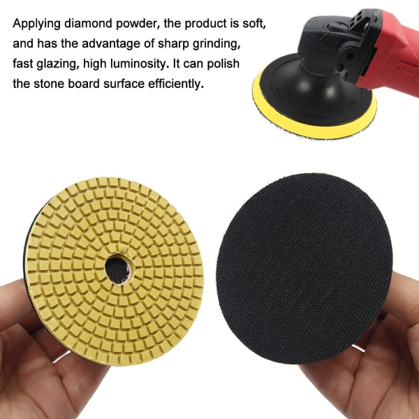 10 st 4 ink 100 mm diamant polerkuddar kit 50 6000 korn