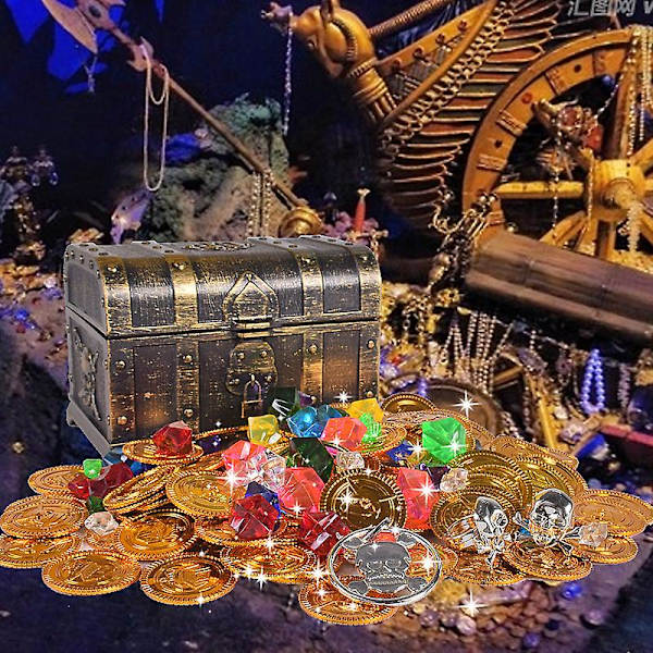 2022 Nya Skattkista Skattkista Piratguldmynt Silver