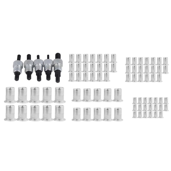 Hand , M3-m8 blindnitmuttrar set, gängad insatsnit