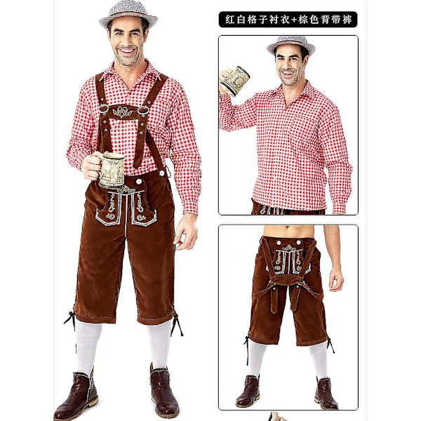 Tyska traditionella Oktoberfest-kläder för män L