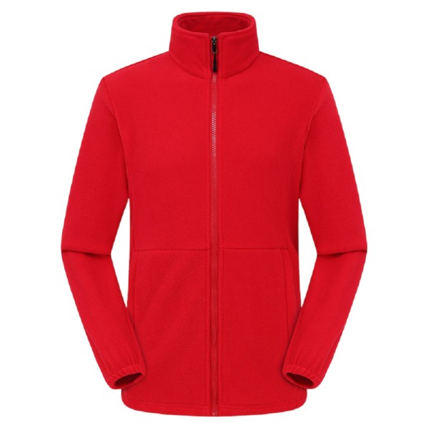 S-3XLPolar fleece herrjacka, tjock fleece utomhus Red XXL