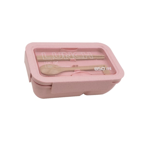 Wheat Straw Lunchbox, mikrovågsugn, lämplig för studenter Pink