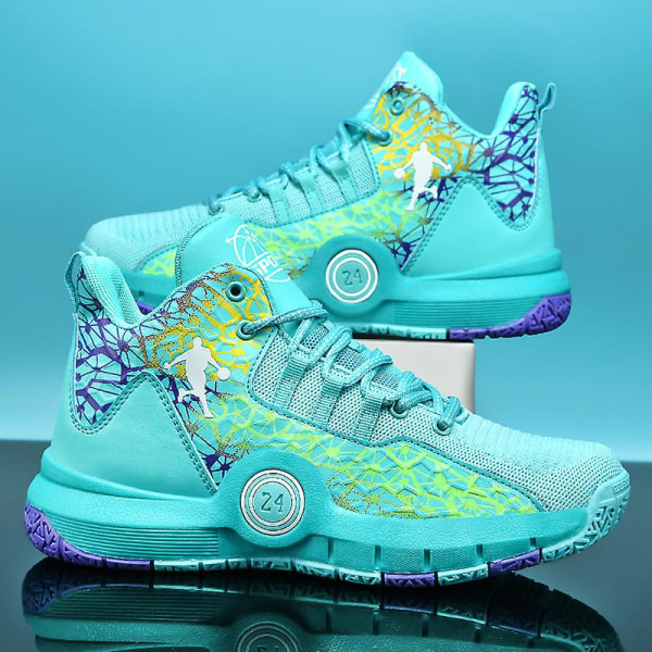 Män Basketskor Mode Halkfria sneakers Andas Cyan 39