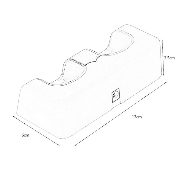 Dual Charger Station 2x 2800mah uppladdningsbart batteri för Wii