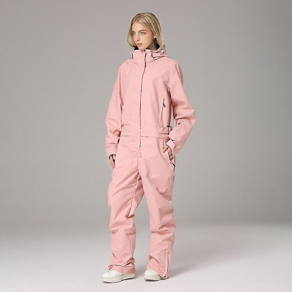Vattentät One Piece Skiddräkter Snowboard Jumpsuit Sport L / Style1 Pink