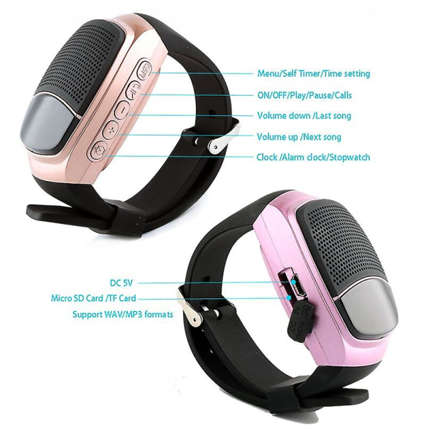 Bluetooth högtalare Sport Smart Watch B90 Handsfree Call Tf