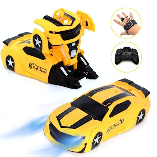 (Gul) RC Deformation Bil Gesture Induction Fjärrkontroll