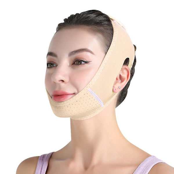 Återanvändbar V Line Mask Facial Slimming Strap Double Chin Fast Skin color