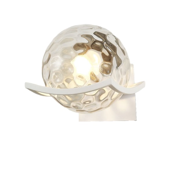 Vägglampa inomhus, sfäriskt glas, modernt enkelt kreativt White
