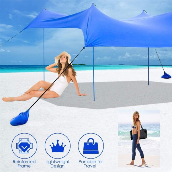 Ny Lycra Flexible Beach Canopy Camping Camping Markis