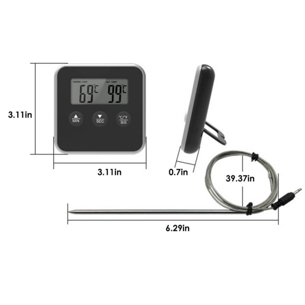 Digital kötttermometer Omedelbar läsning av matsondstermometer
