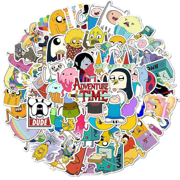 100 tecknade äventyrstid Doodle-klistermärken