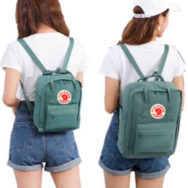 Casual ryggsäck i canvas, skolväska med stor kapacitet, utomhus Green 20L