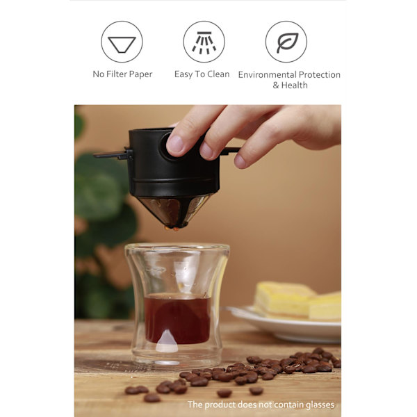 Elektrisk kaffekopp i rostfritt stål 427ml Kvarn dubbel
