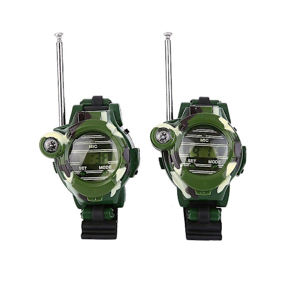 1 par 7 i 1 0,8" LCD-radio 50~150m klockor Walkie Talkie