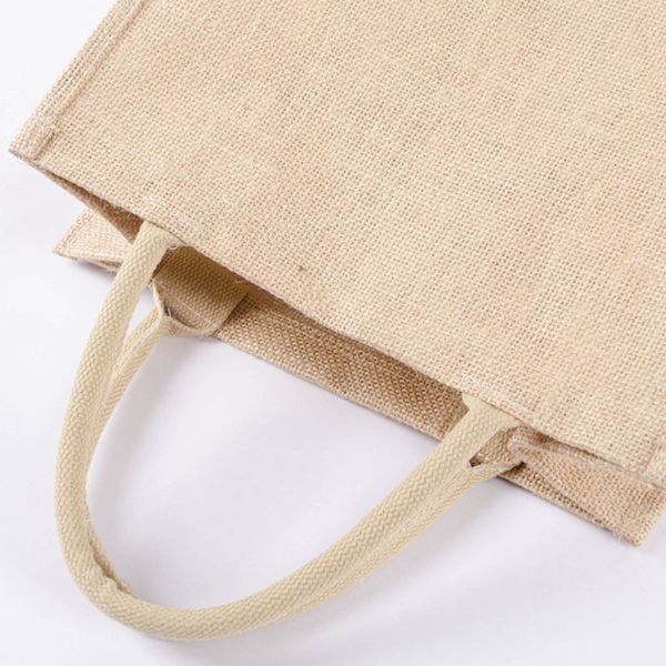 Bärbar Jute Återanvändbar Tote Shopping Bag Livsmedelsförvaring