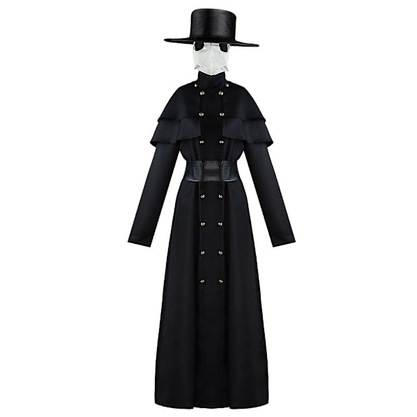 Halloween Cos Suit Crow Doctor Kostym Dark Dungeon Hero 4XL
