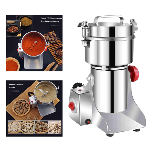 Rostfritt stål elektrisk kaffekvarn Maskin Spannmål Kryddor