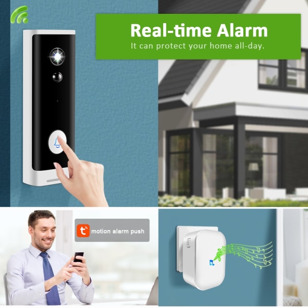 Tuya Wireless WIFI 1080P HD Video Intercom Dörrklocka Smart