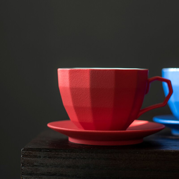 Kreativ konst kaffemugg Design Keramisk kaffekopp och fat