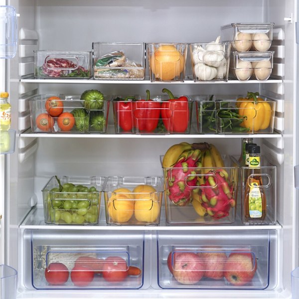 Transparent Kylskåp Organizer Bin förvaringsbox