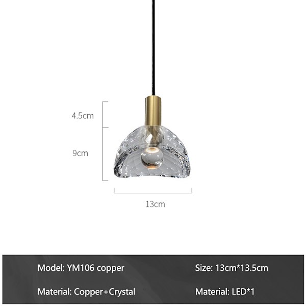 Crystal Restaurang Matsal Ljuskrona Vardagsrumslampa