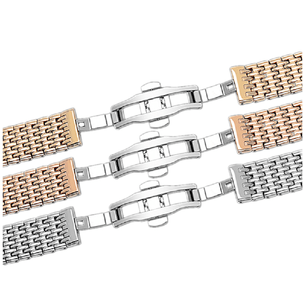 13/18/20/22mm herrband för damer, metall rostfritt stål Silver 22mm