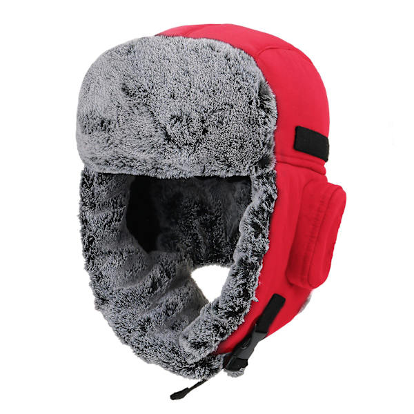 Ny Warm Trapper Hat Dam, Vattentät Cap Red 56-60cm
