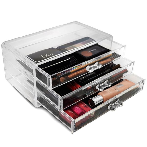 Makeup Organizer Kosmetisk låda Förvaringslåda Dammtät