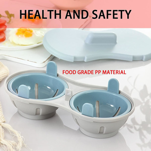 Microwave Egg Poacher,dubbel Egg Poacher för mikrovågsugn,