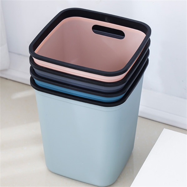 Plastsoptunna, enkel fyrkantig utan lock hink för Grey