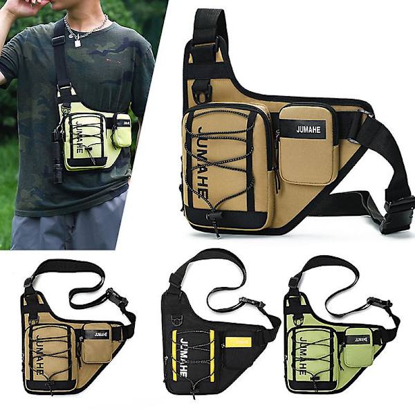 Multifunktionell Sport Midjeväska Midjepaket Utomhusresor Khaki