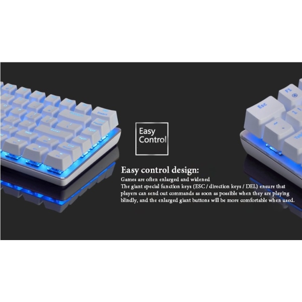qwert Mekaniskt speltangentbord 18-läges RGB-bakgrundsbelyst USB