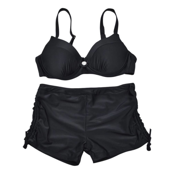 Bikini Split Baddräkt, Dam Candy Color Sexig Baddräkt Black L