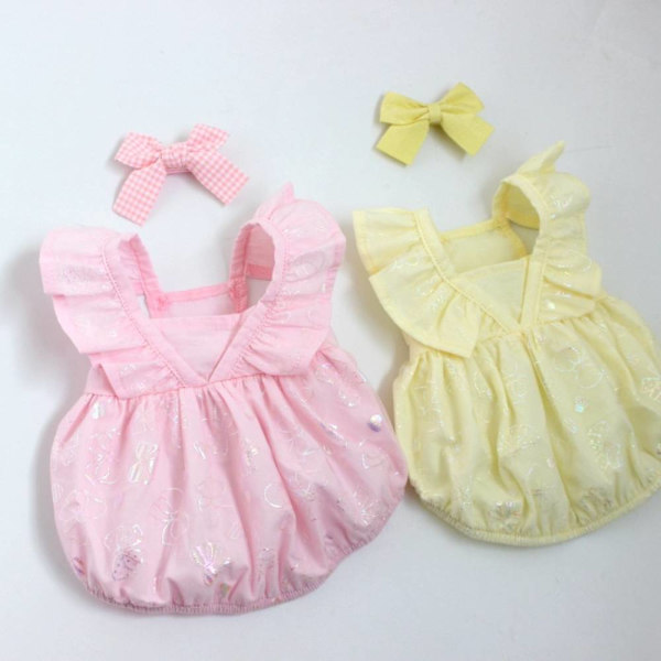 Summer Princess Dog Kjol, Tunn Bichon Pudel Puppy Teddy Yellow M