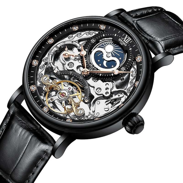 Skeleton Mechanical Automatic Watch, Tourbillon Sport för män