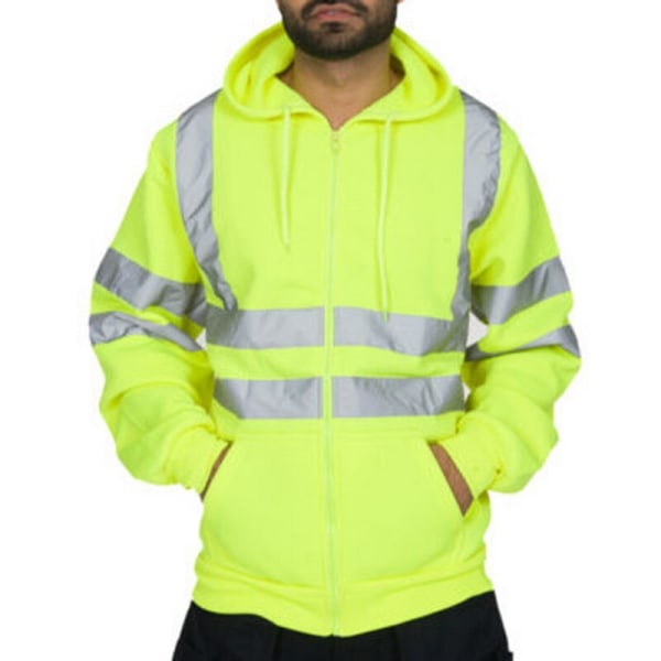 Herrtröja med hög synlighet på vägarbete Casual långärmad
