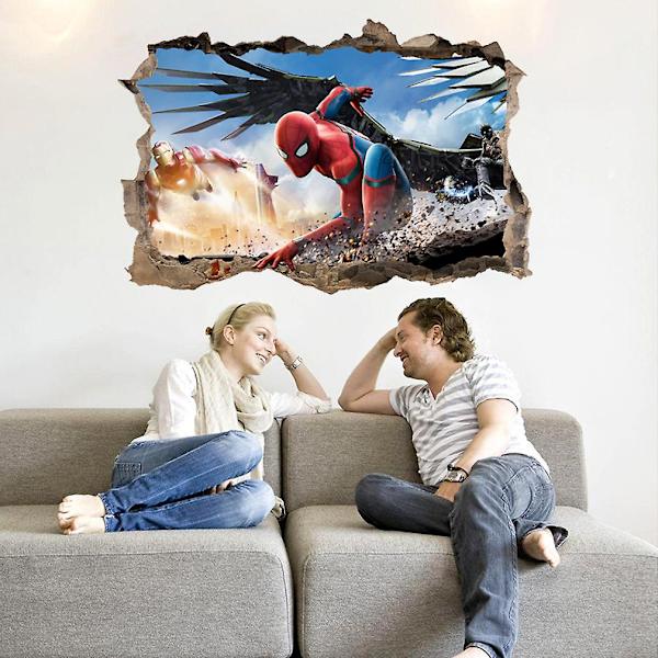 Spiderman Wall Stickers Tapet Barnrum Dekaler